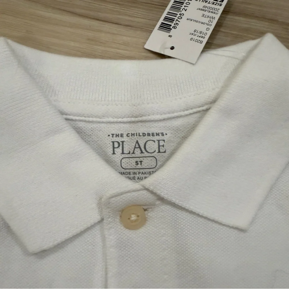 The Children’s Place Classic White Kids Polo Shirt Set of 7 NWT Size 5T